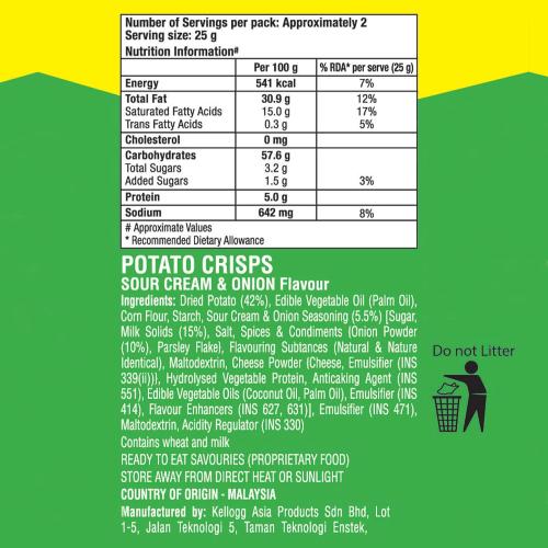 PRINGLES SOUR CREAM &amp; ONION 40G